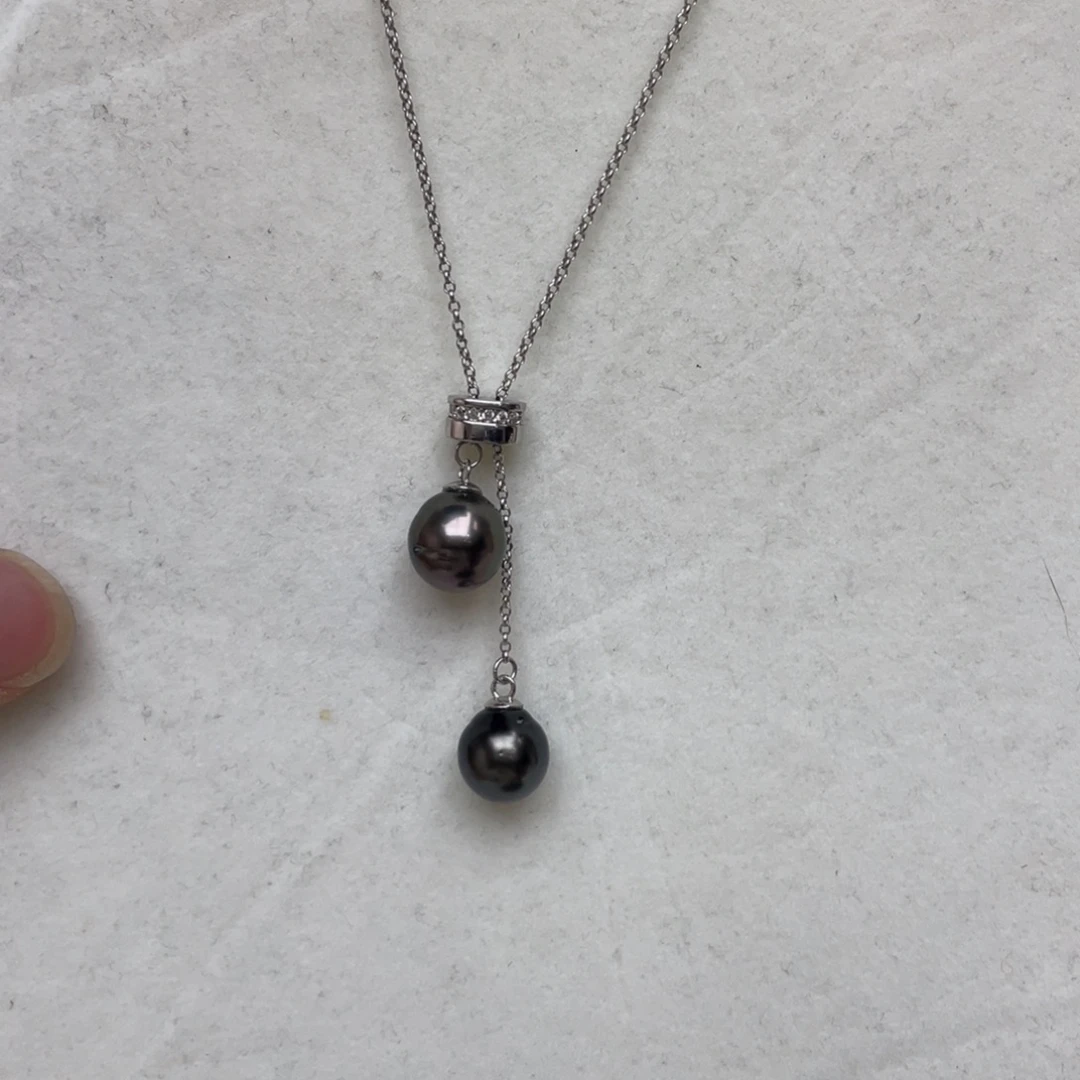 项链海水珍珠银S925镶嵌