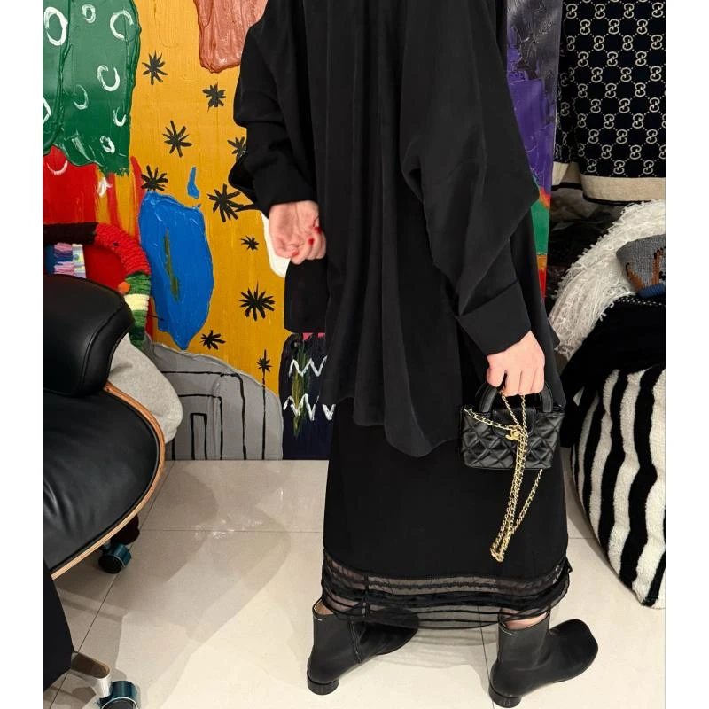 2025春季超高品tongan黑色廓形衬衣  J24C128