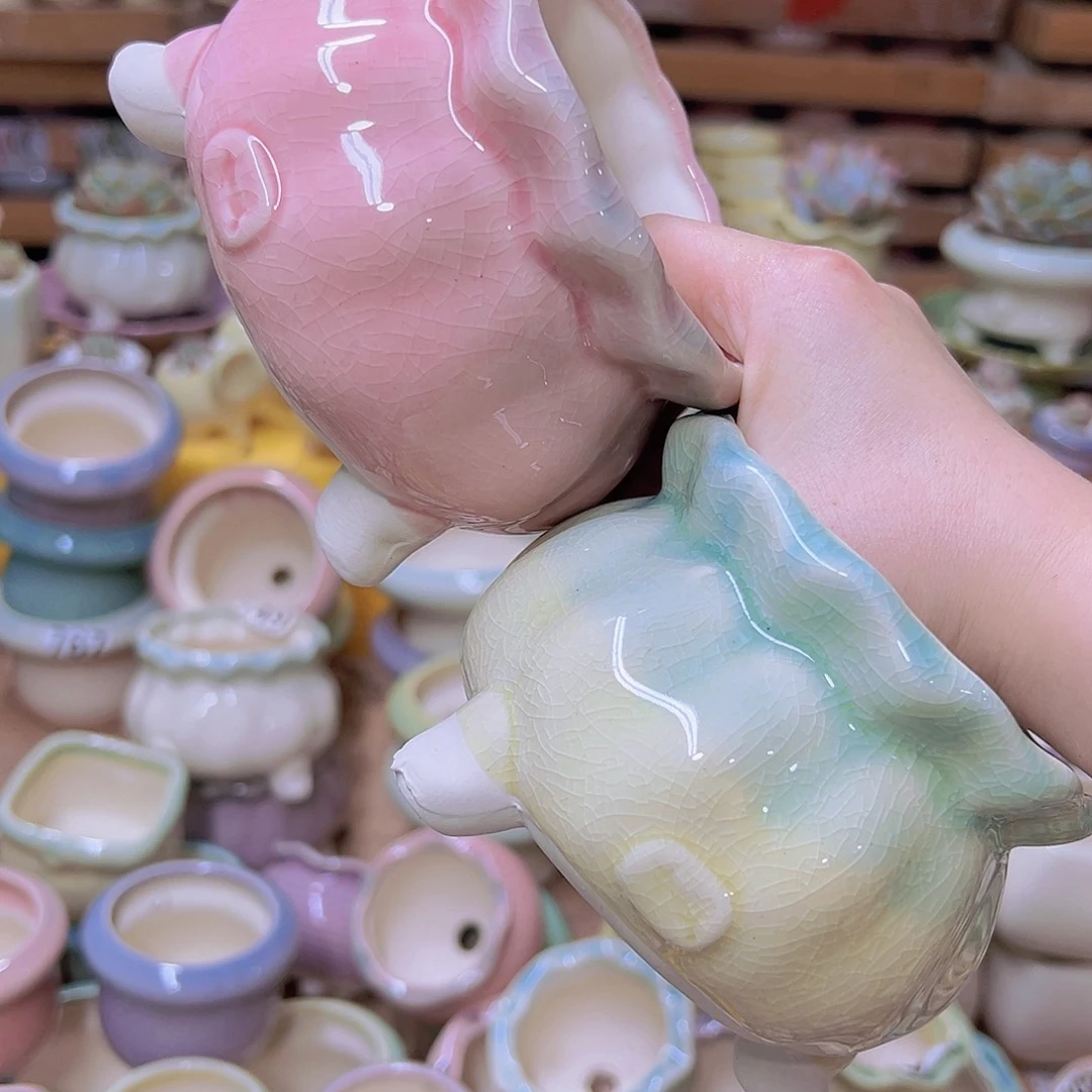 陶瓷花盆当场满12包邮