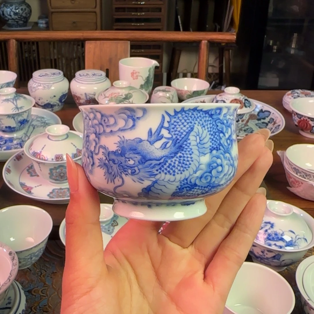 重工龙杯点工卢氏杯纯手绘
