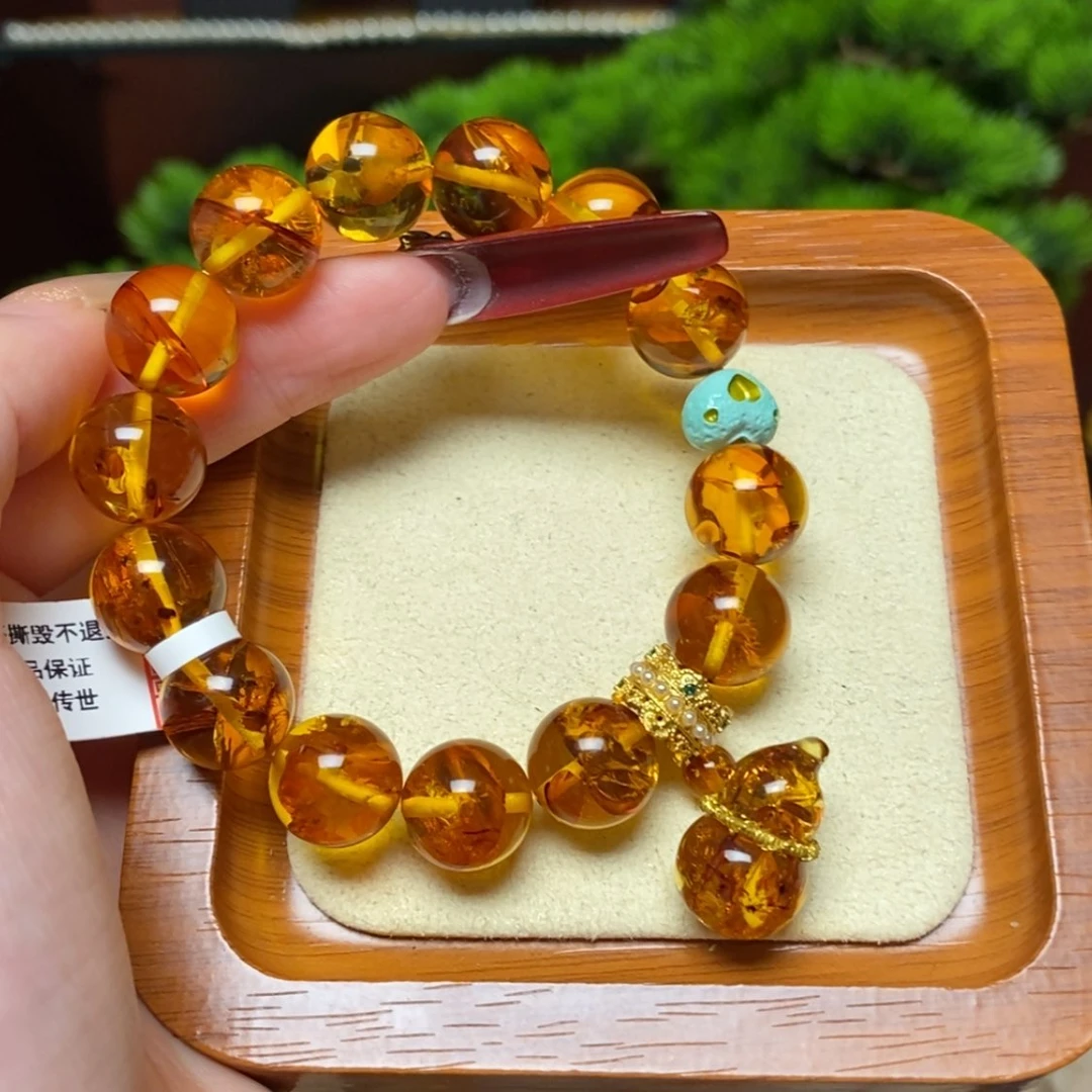 【闪购商品】手链琥珀（花珀）未镶嵌手串