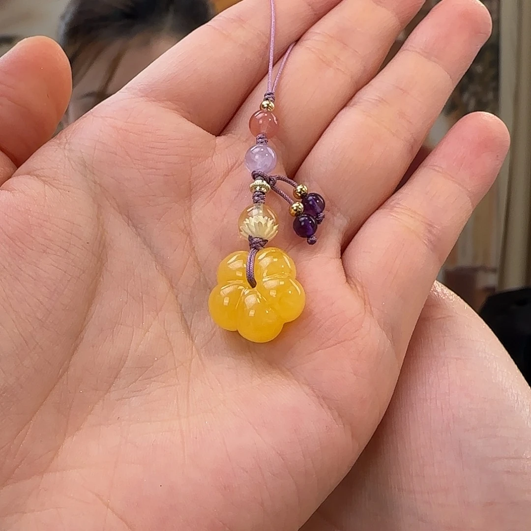 蜜蜡未镶嵌吊坠(赠链)