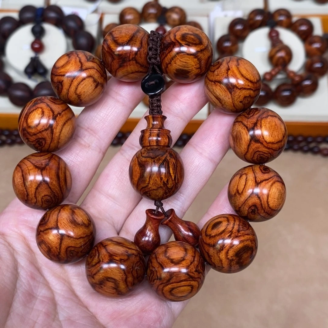 黄花梨/降香黄檀手串/手链对眼鬼脸