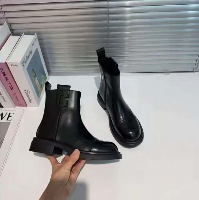 【热卖明星款】显瘦切尔西短靴女2025年款厚底英伦风马丁靴圆头