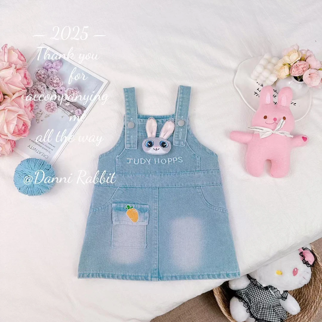 2025春款*立体兔子玩偶+时尚百搭*背带裙 D-G38