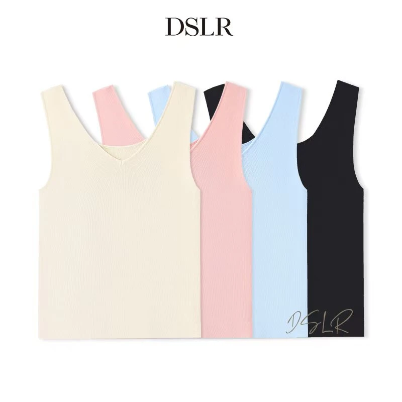 U领+V领双面可穿新款宽肩带背心时尚气质减龄百搭薄款