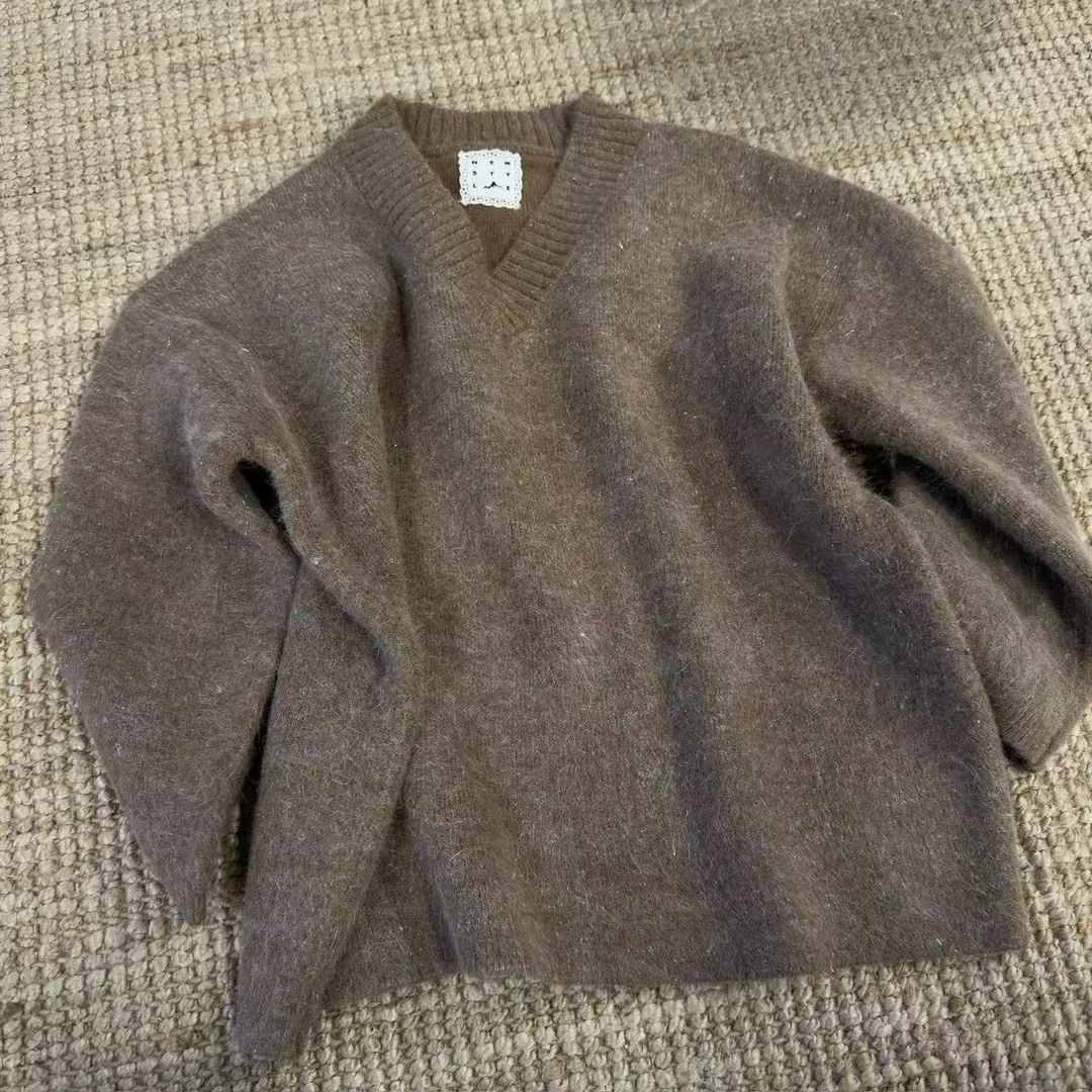 DALILI-【星光拿铁】加厚超暖和V领大毛衣