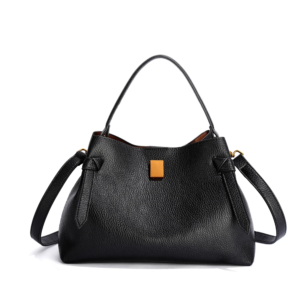 2025秋冬新款软皮荔枝纹手提托特包高级质感百搭斜挎包