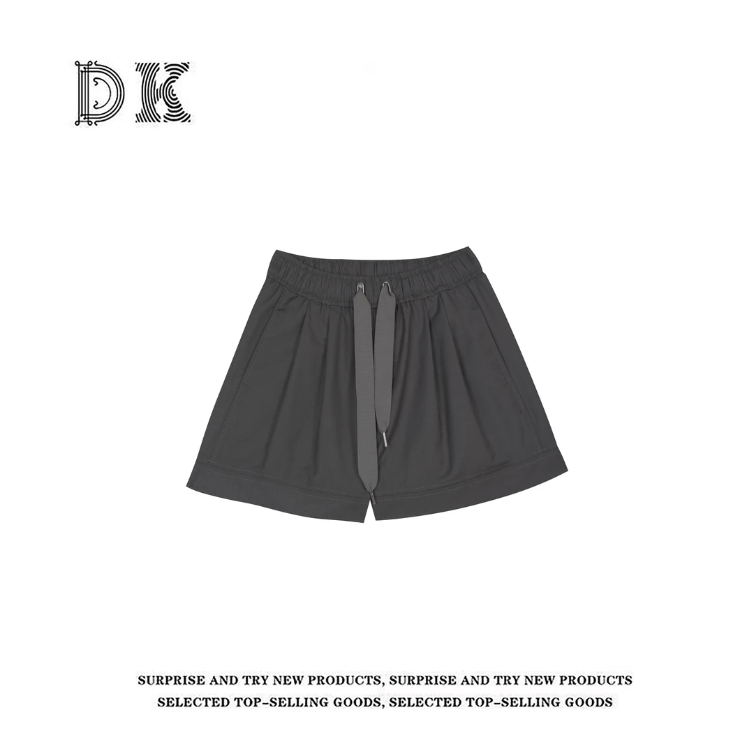『首尔旧刊』2025年夏季新款休闲百搭显瘦直筒纯色短裤【DK】