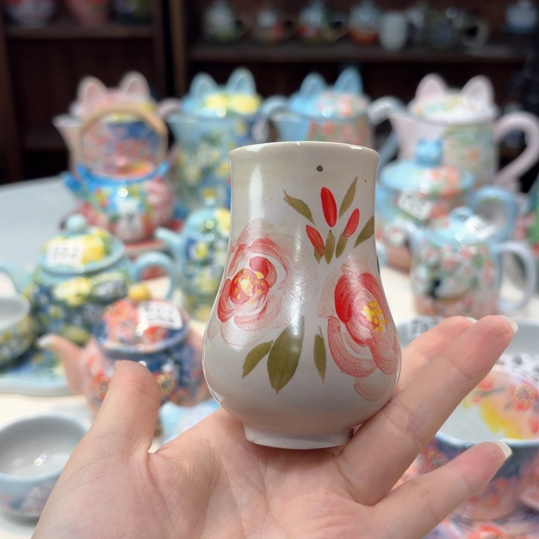 景德镇手绘高温釉下彩陶瓷茶具
