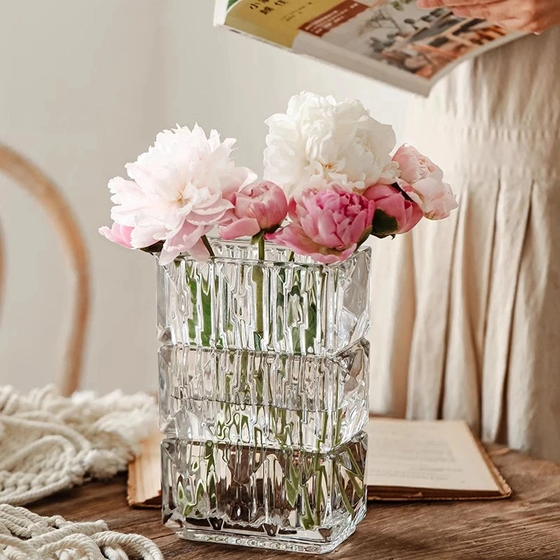 花瓶ins风高颜值轻奢高级感插花瓶水培摆件鲜花瓶透明郁金香花瓶