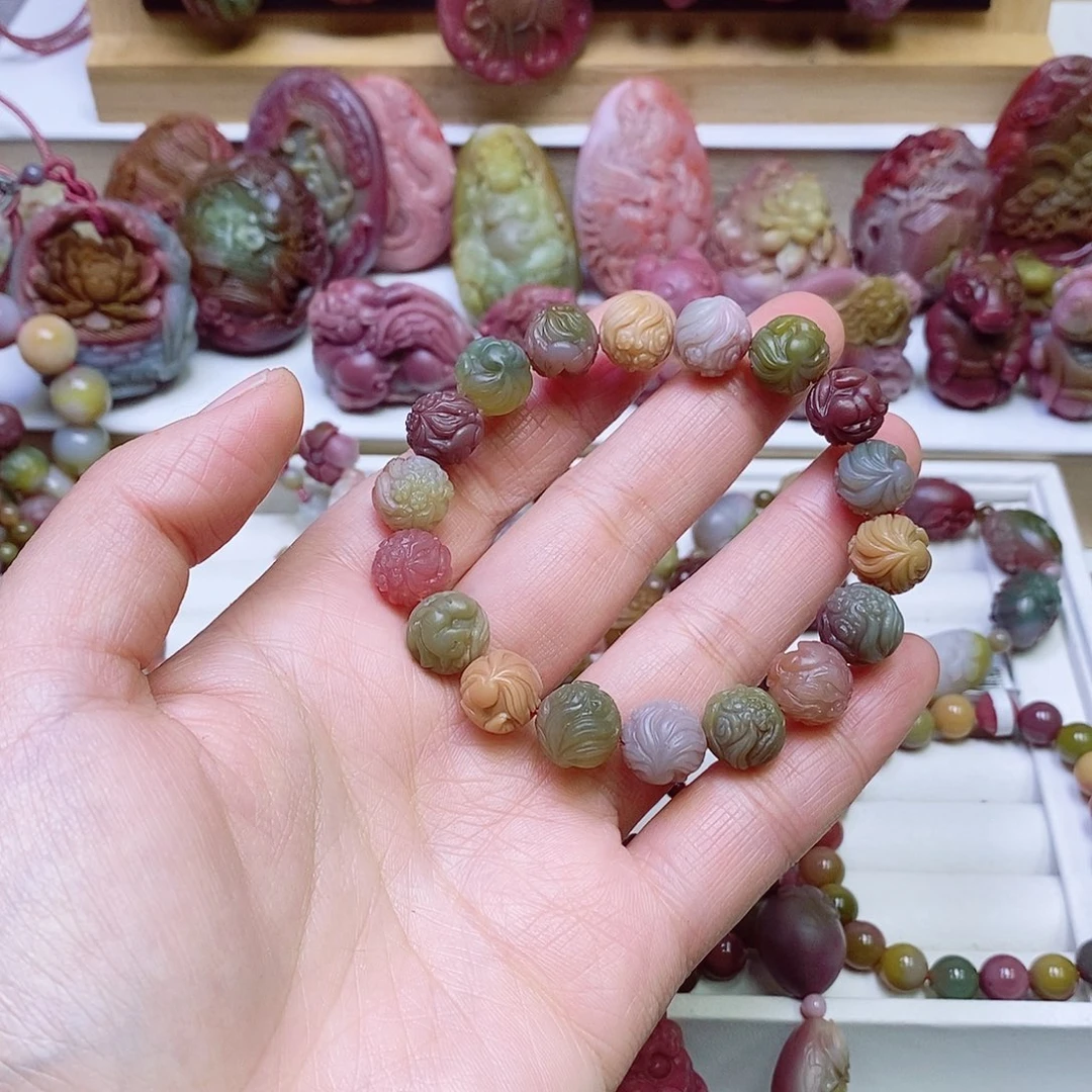 玛瑙/玉髓盐源玛瑙手链未镶嵌