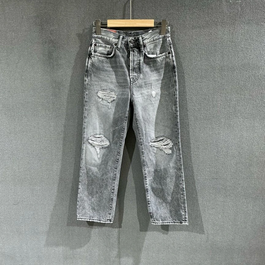 99新 Acne studio （pm）灰色破坏牛仔裤 27/30码/2979