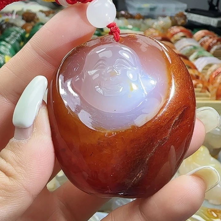 玛瑙/玉髓合金手把件