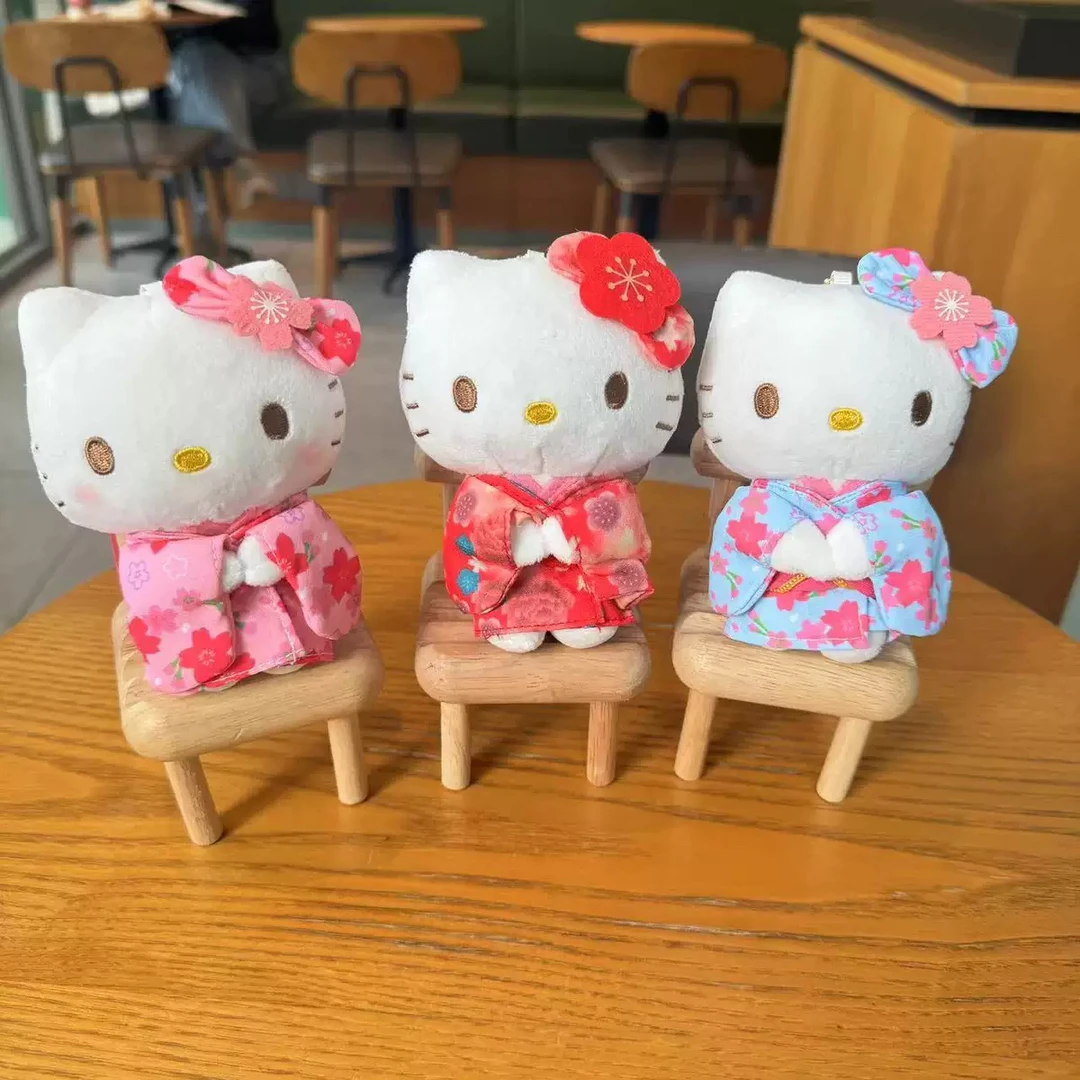 日系和服hellokitty公仔包包挂件毛绒娃娃女生钥匙扣
