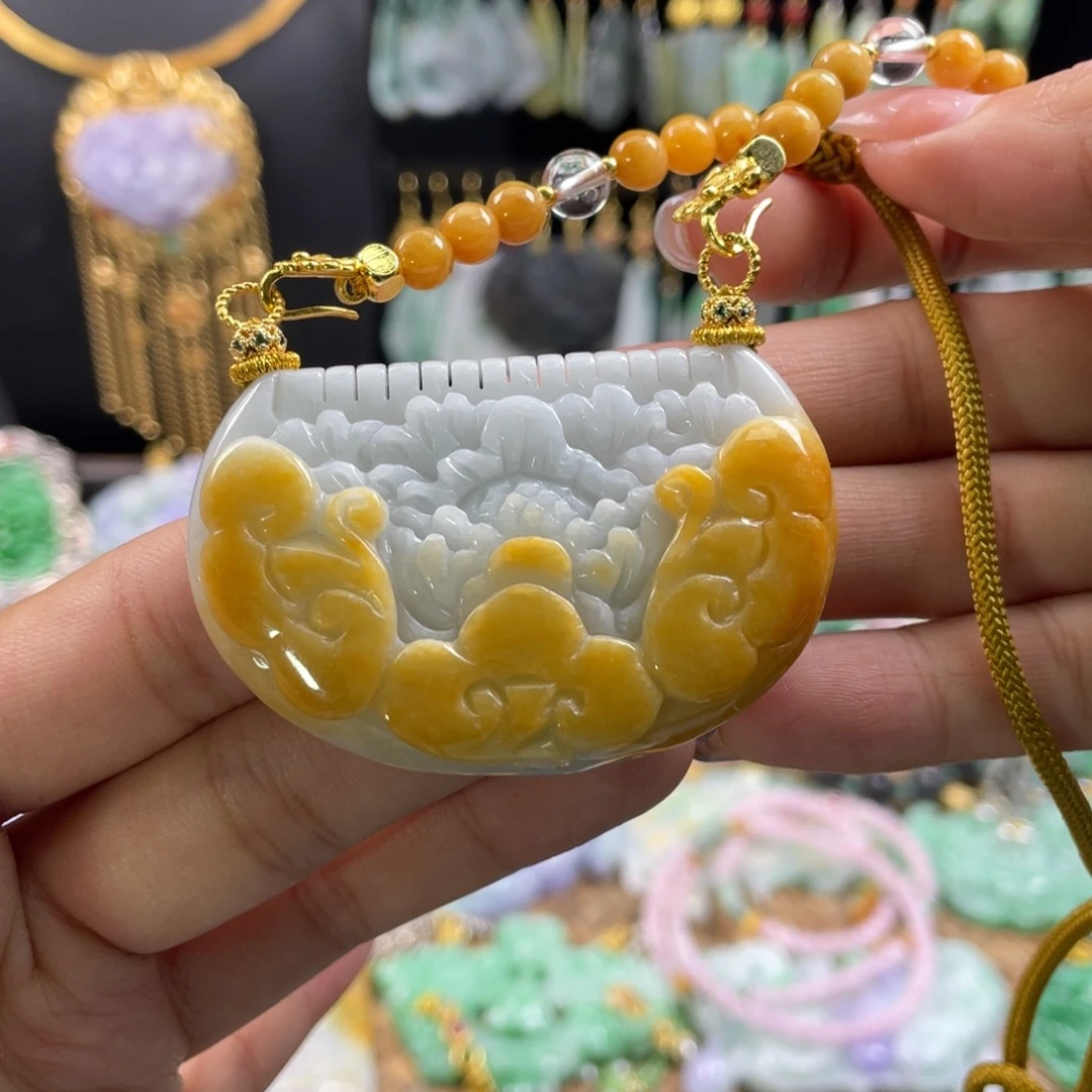 颈饰未镶嵌翡翠代编织