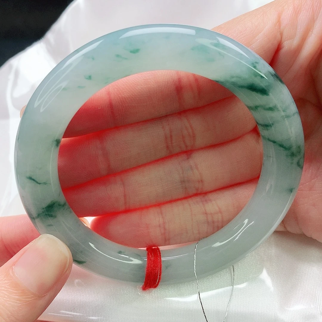 翡翠未镶嵌手镯53圈