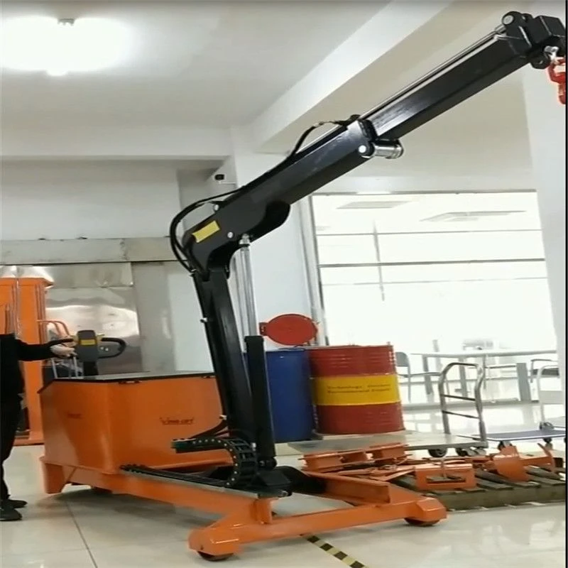 电动液压搬运伸缩单臂2T行走轮子起重小型吊车机仓库车间用1吨