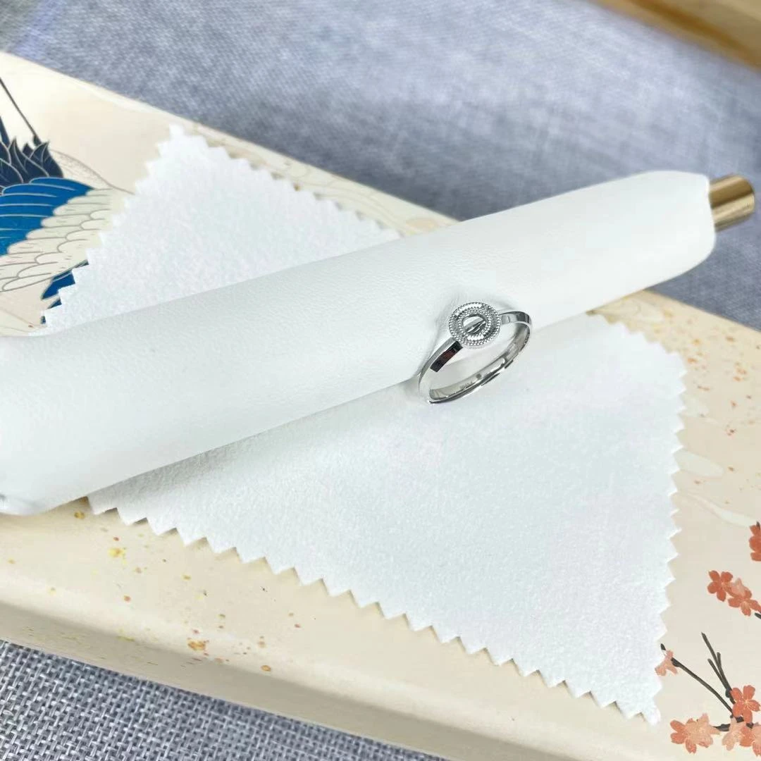 PT950  铂金戒指  圆形鱼鳞 气质百搭 S 19022