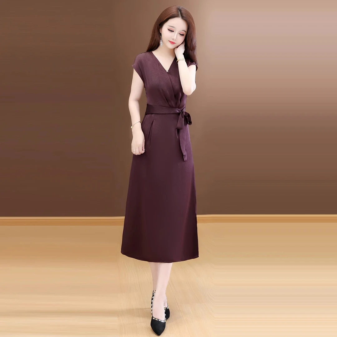 【莫瑞】喜婆婆婚宴装连衣裙子女夏气质广州13行爆款品牌礼服