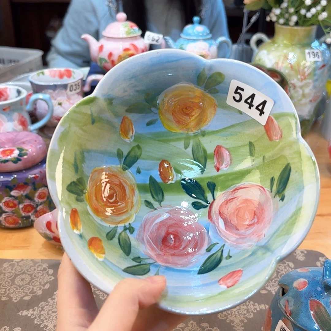 景德镇手绘高温釉下彩陶瓷茶具