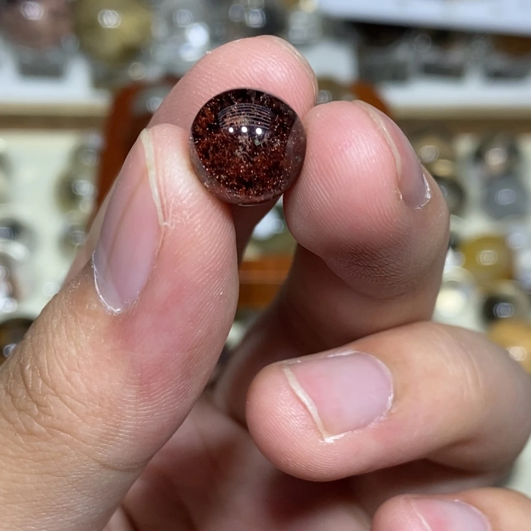 水晶圆珠10.9未镶嵌水晶小***伢