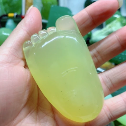 未镶嵌蛇纹石玉手把件