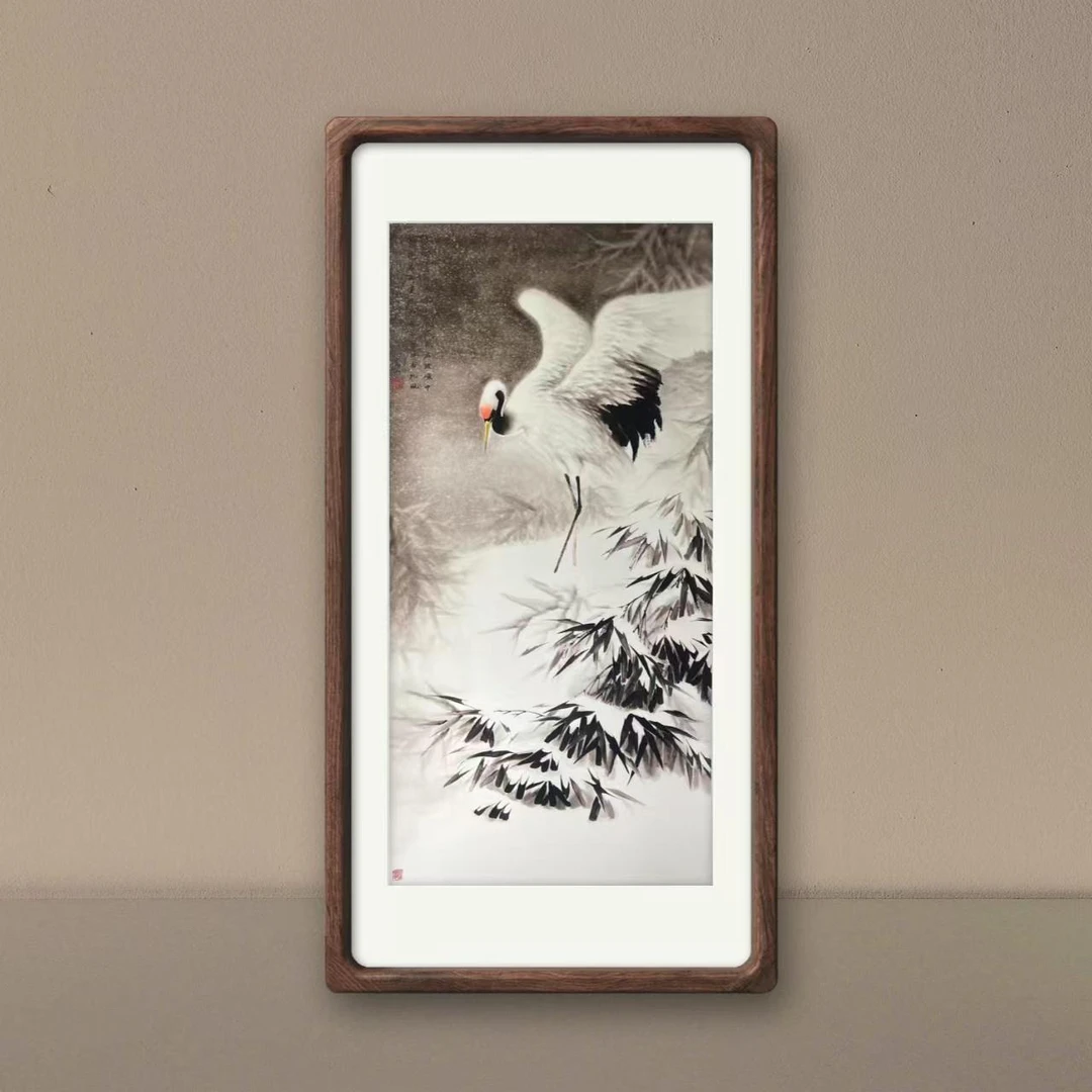 高老师原创花鸟系列竹子仙鹤