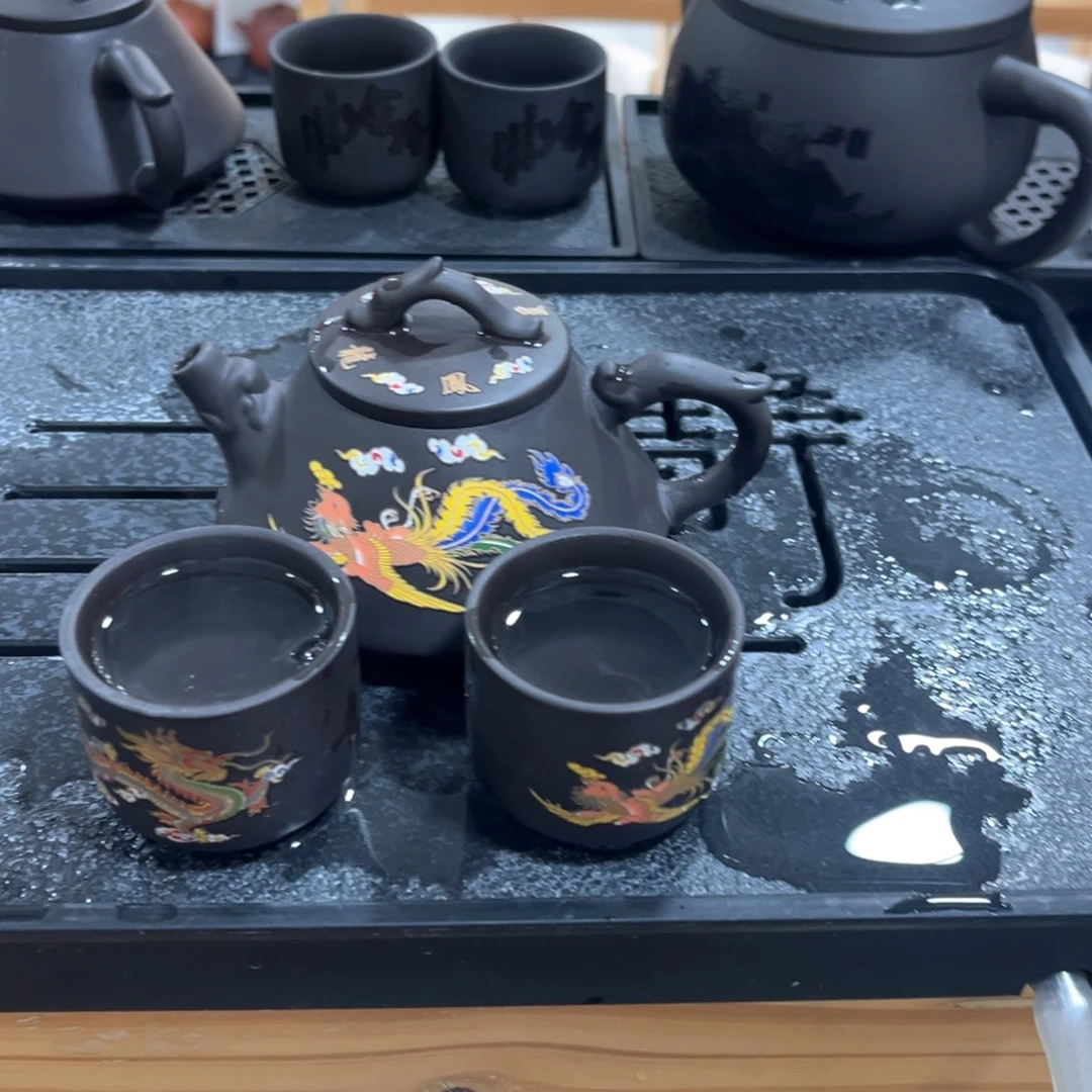 茶壶紫砂一壶2杯111