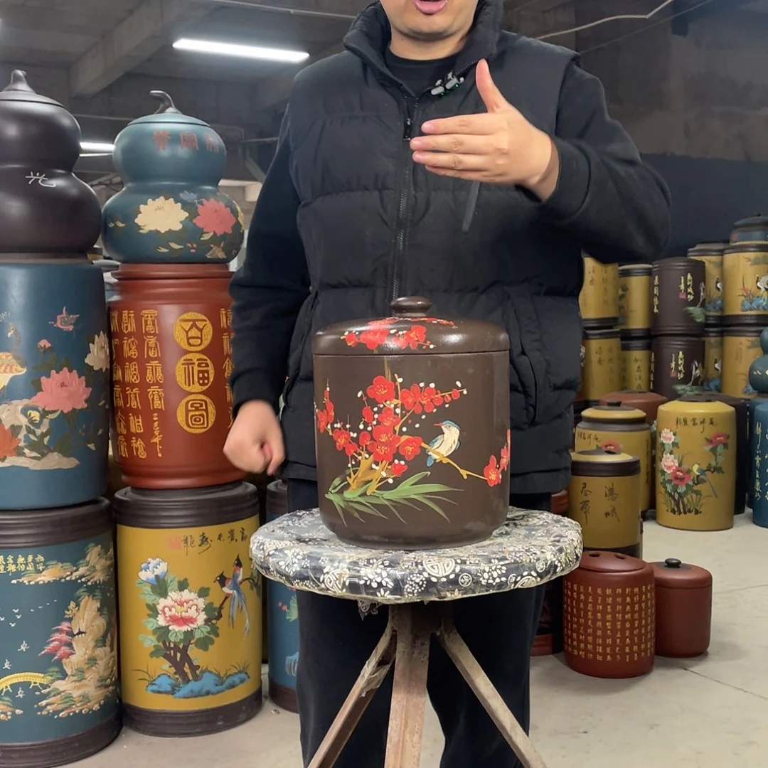 宜兴原矿紫砂茶叶罐