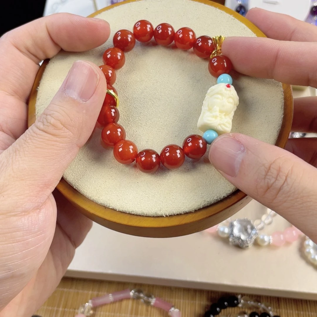 水晶手串银S925镶嵌我是一只小小鸟