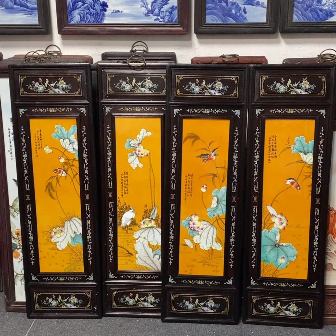 瓷片1.2*36*4景德镇瓷板画柴窑烧制