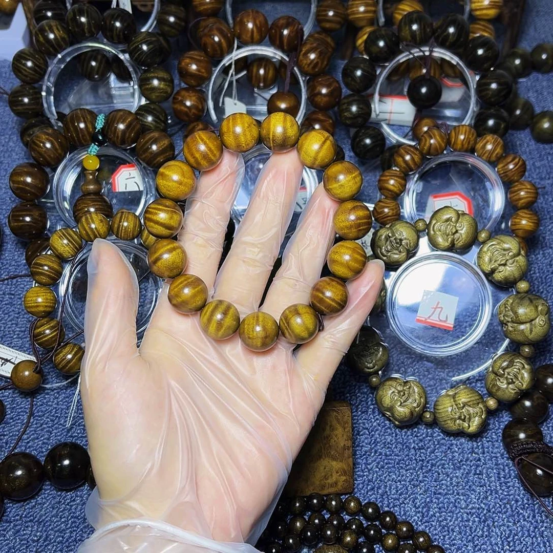 手串/手链楠木（金丝楠）1.5枯木黄金底水波