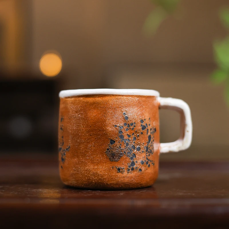 【凤庭】港风复古橙色马克杯(本0615)