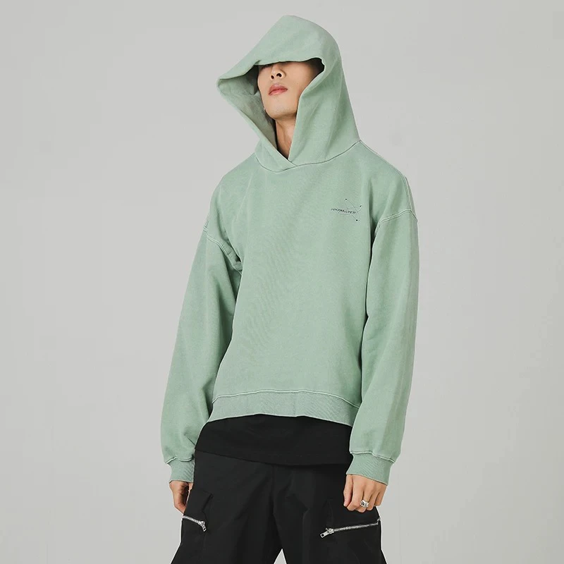 买手店春秋个性前短后长毛圈连帽卫衣93333-D1-5