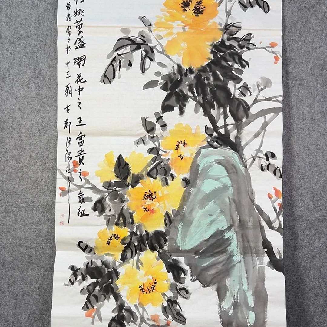 国画474 花鸟在此鸣叫的声响声