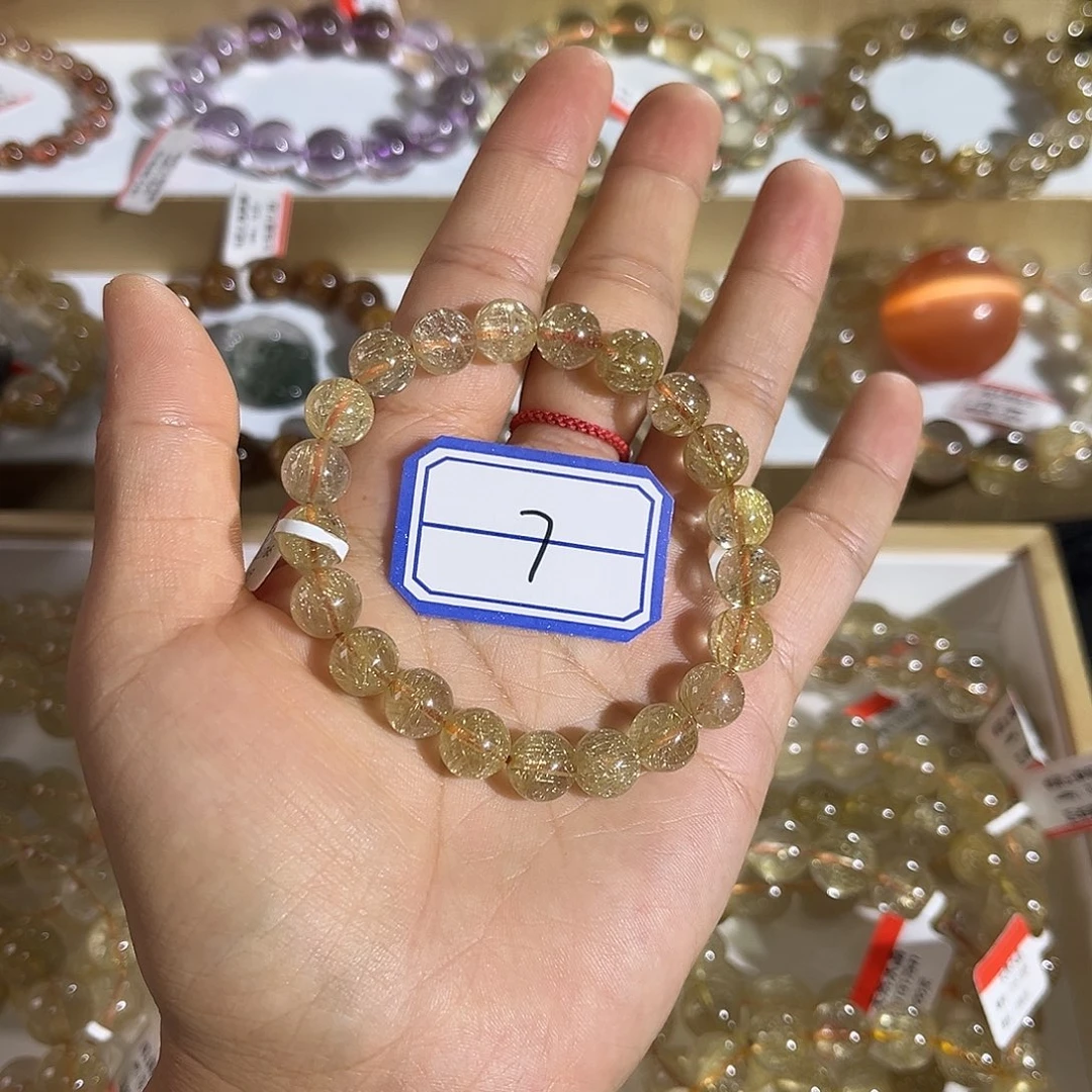 水晶手链未镶嵌囡*?晶莹剔透