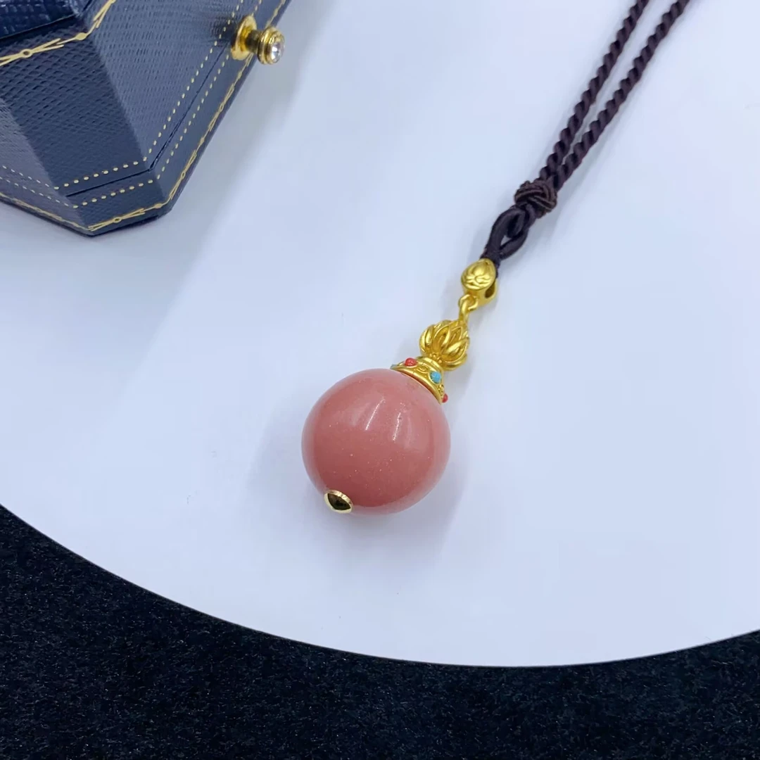 5011   粉色圆珠珠吊坠多样性发货