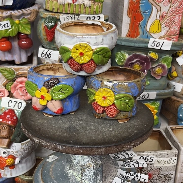 粗陶材质多肉花盆