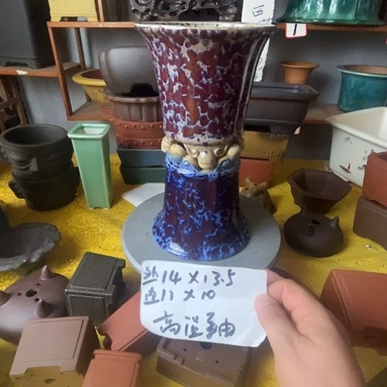 宜兴紫砂花盆二个