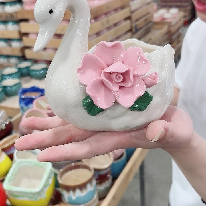 有孔.凑单10元陶瓷花盆发货！