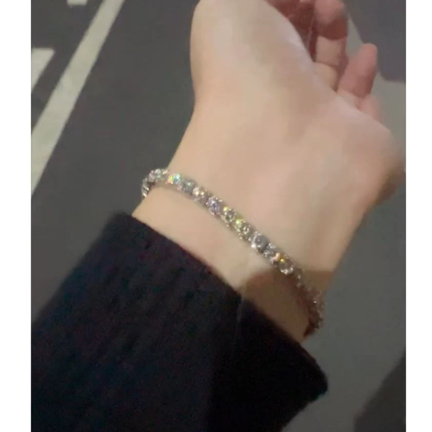 925银莫桑石手链 莫桑手链