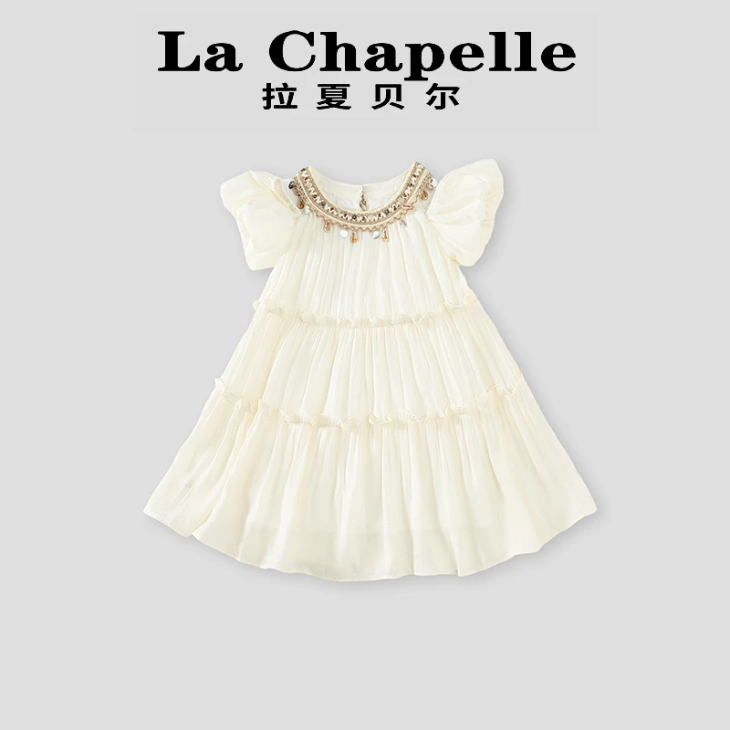 La Chapelle【拉夏贝尔】夏季时尚女童层层蛋糕汉服连衣裙LD475