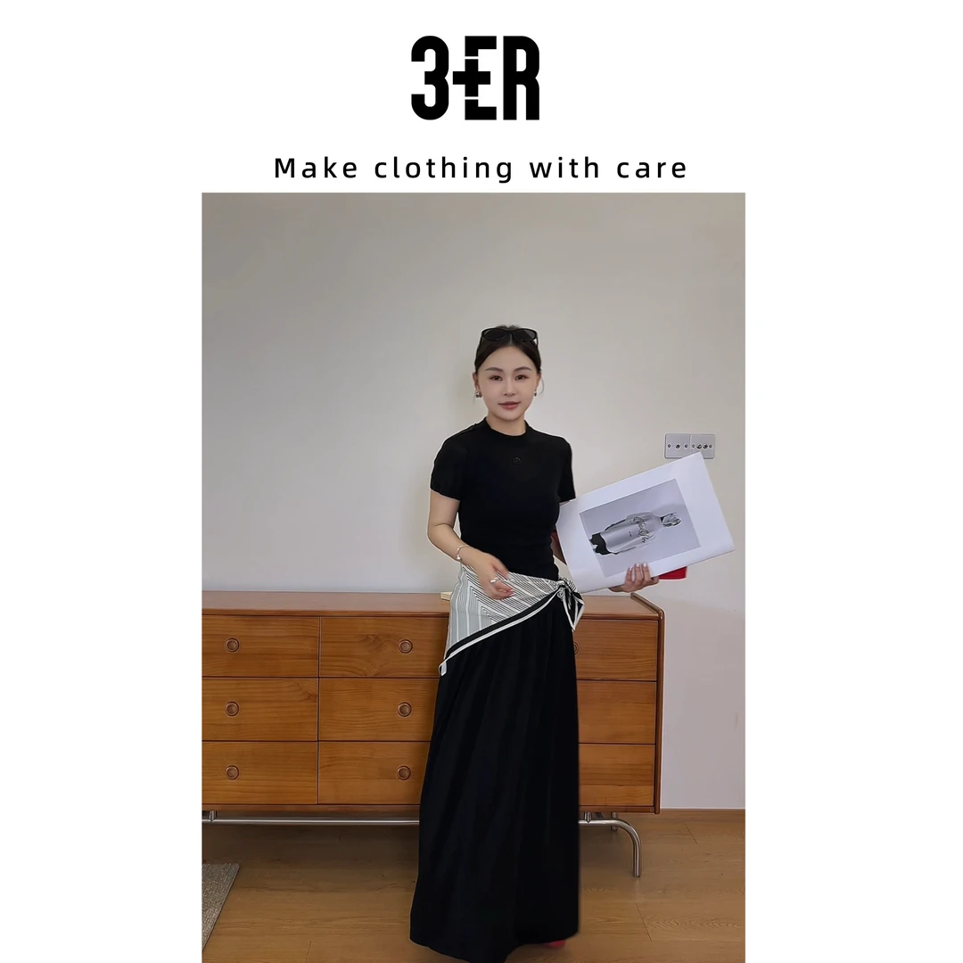 3ER/3ER【黑月光半裙】全松紧腰半身裙 9735
