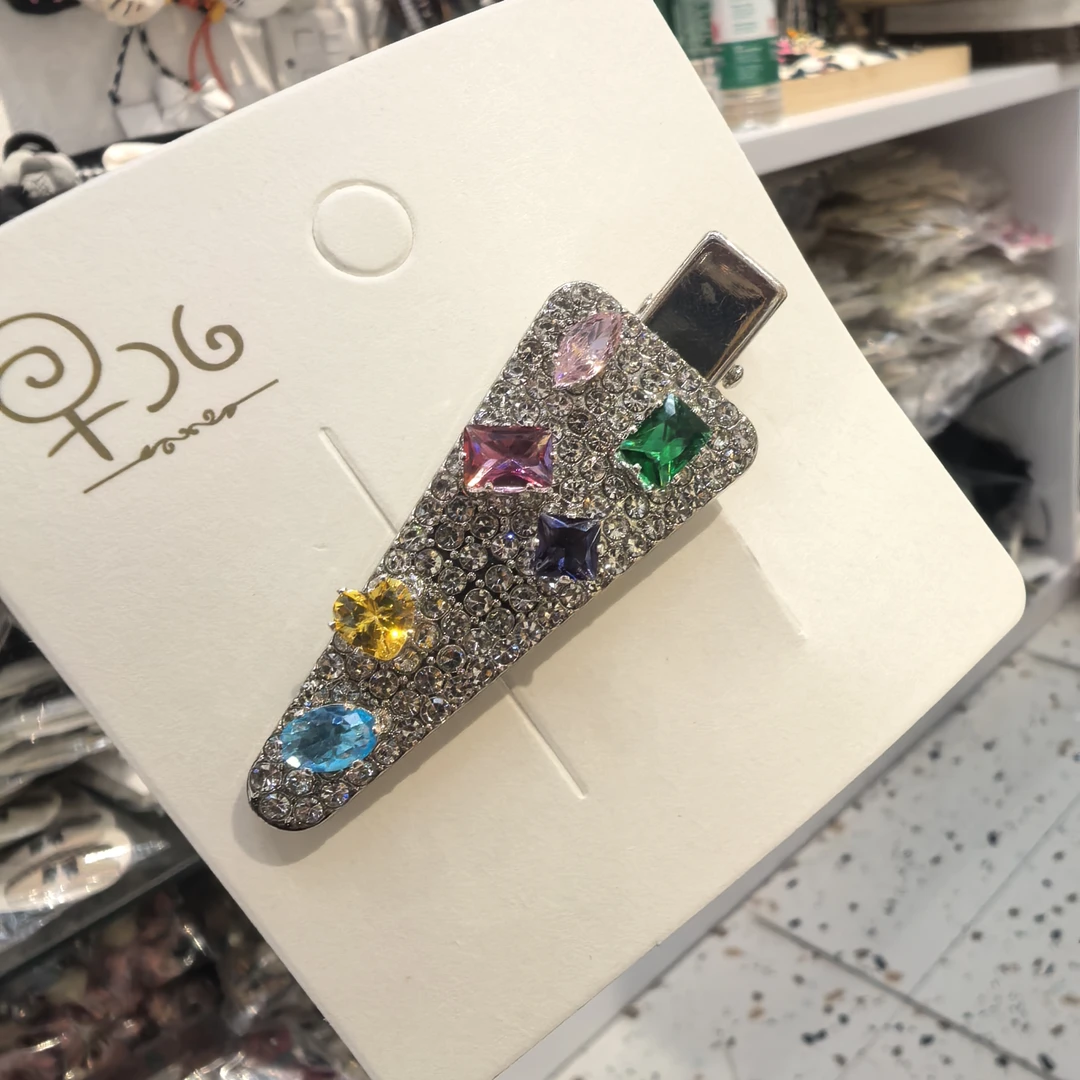 F080彩色告告三角闪闪边夹