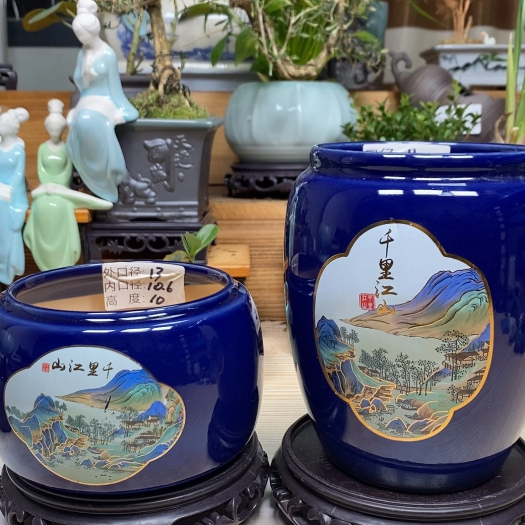 紫砂陶瓷艺术花盆陶瓷