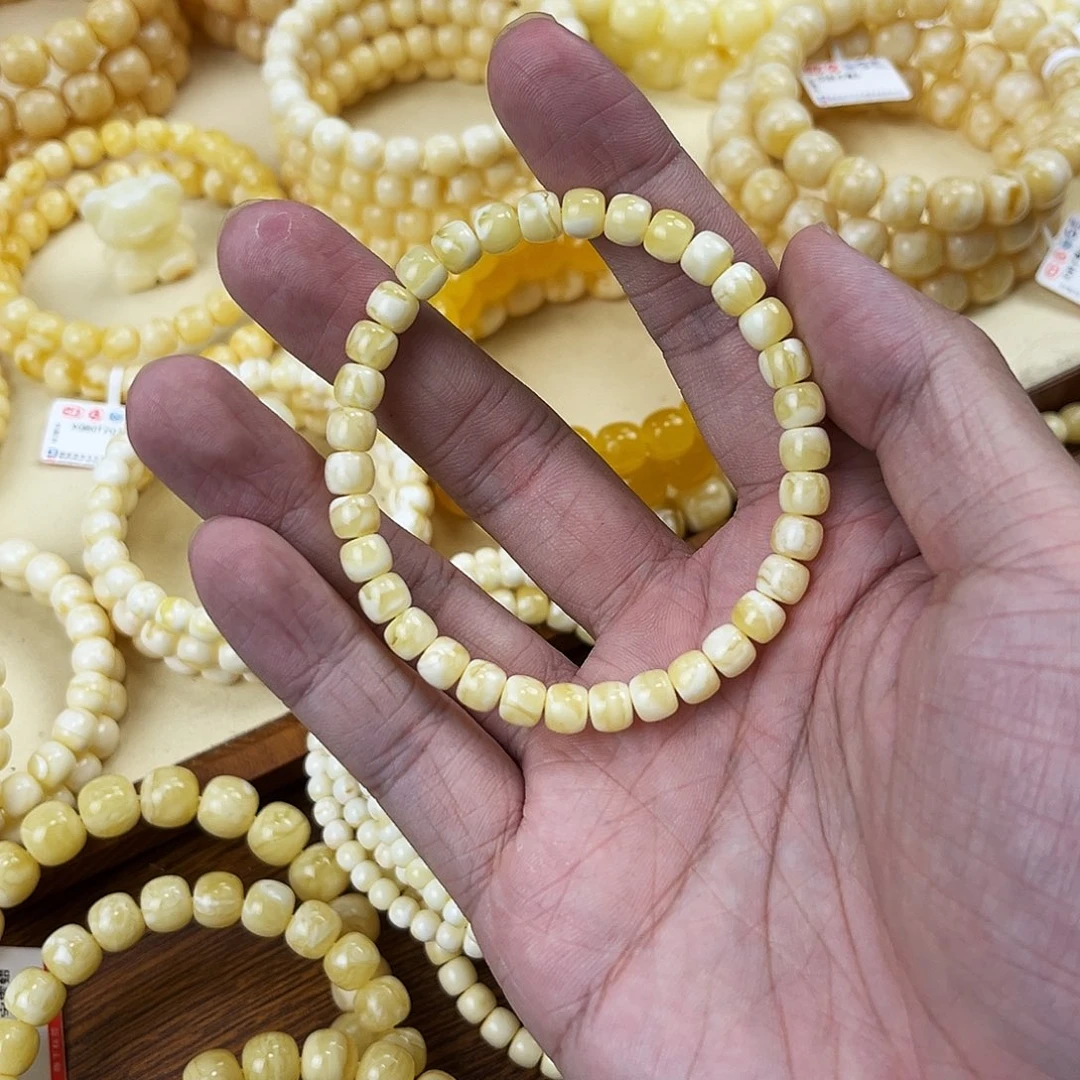 未镶嵌蜜蜡手串蜜蜡手串6.5mm