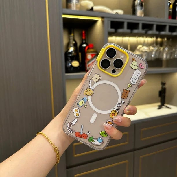 【pps泡泡骚高版壳体】卡通苹果手机壳适用iPhone16/14硬背软边