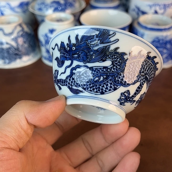 遇***玉瓷片景德镇全手工手绘陶瓷