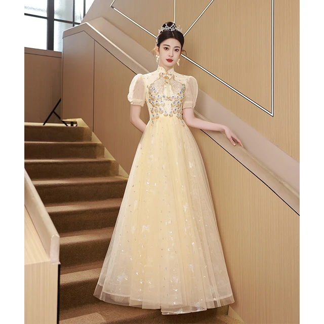 香槟色敬酒服新娘2025新款新中式订婚礼服裙女高级感结婚旗袍夏季